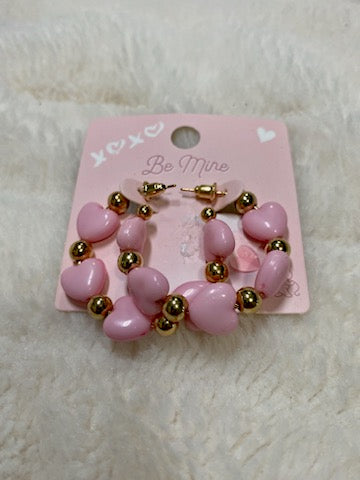 Gold and Pink Hearts